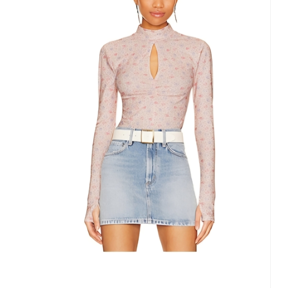 TULAROSA x REVOLVE Sunny Top Pink Ditsy Floral Long Sleeve Top